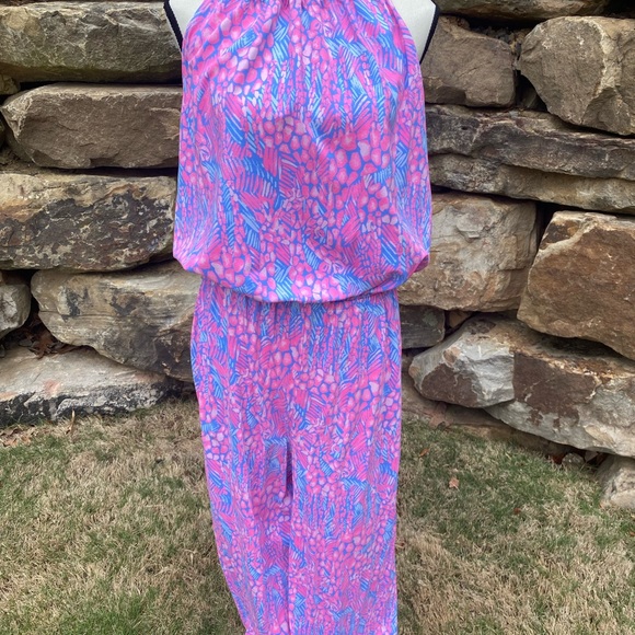 NWT Lilly Pulitzer Size Large Bowen Jumpsuit in Pink Sorbet - Picture 5 of 5